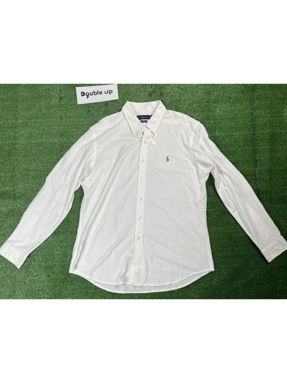 Polo Ralph Lauren Mens Oxford White Slim Fit Flesh Pony Casual Shirt XXL
